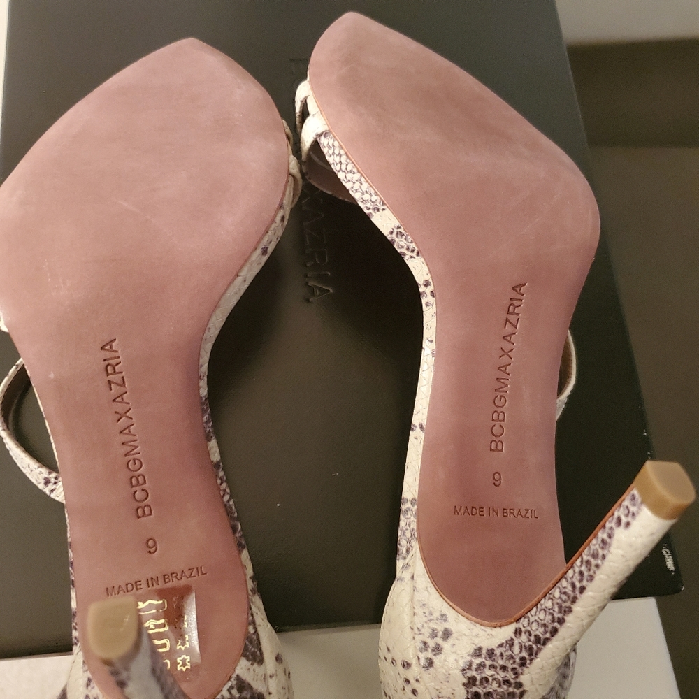 BCBGMAXAZARIA Snake Leather Sandals - Picture 8 of 15